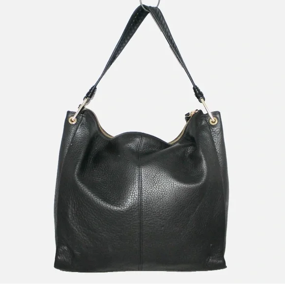 Vince Camuto Cesil Hobo shoulder bag doubleTassel blk pebbled leather w/Dustbag - Picture 2 of 13